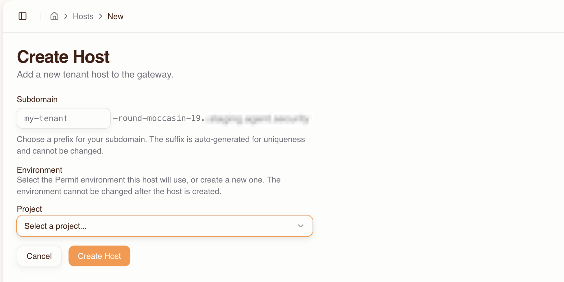 Create Host